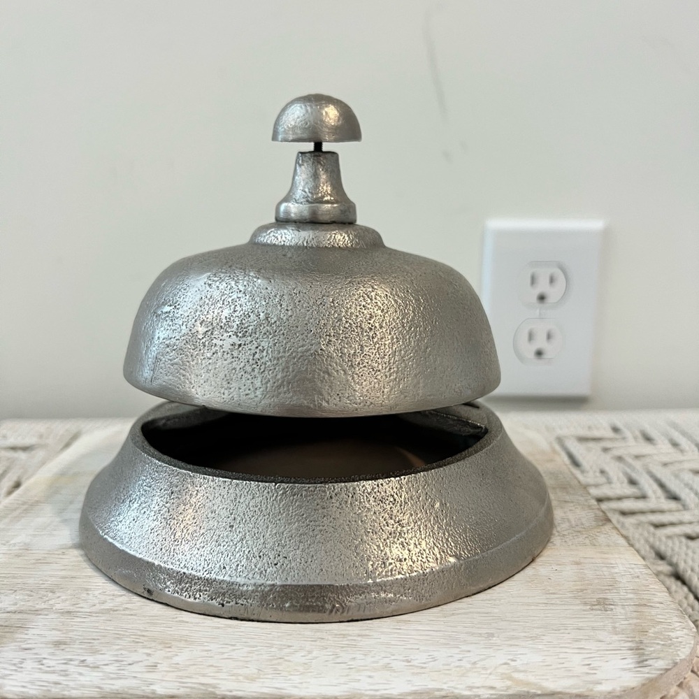 Vintage Silver Service Bell for Home Kitchen
